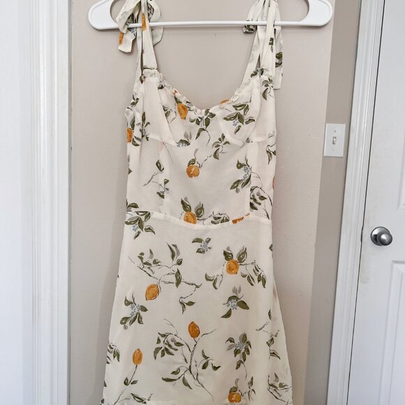 NWOT Reformation Christine dress- Citron - Picture 7 of 8